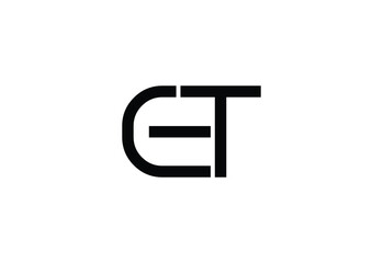ET Minimalist and Clean Logo Design for Modern Brands.