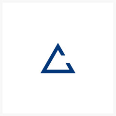 Minimalist AC Letter Logo Triangle Design