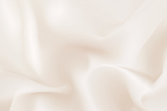 Soft cream fabric texture with delicate smooth folds and ivory tones creating elegant and gentle abstract background
