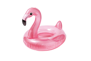 Pink flamingo inflatable pool ring