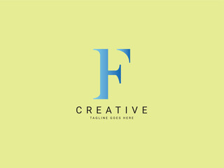 Obraz premium f modern letter logo