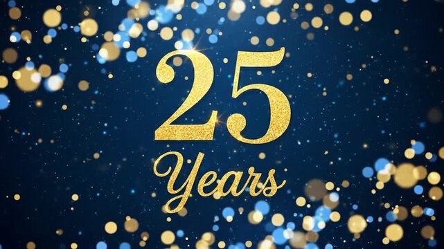 A sparkling 25 Years anniversary celebration design.