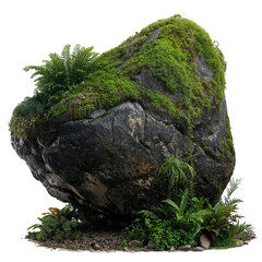 Large Ancient Rock Covered With