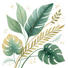 Fototapeta premium seamless pattern with leaves