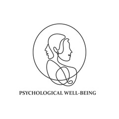 Two Faces Concept for Psychology Mental Health Therapy Brand Identity. A human head symbolizing mental health support, therapy, psychological recovery, and emotional well-being isolated vector.