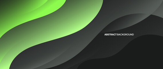 Green geometric fluid shape background design. Fluid gradient composition. For poster, web, landing page, wallpaper, name card,.