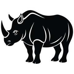 white rhino vector