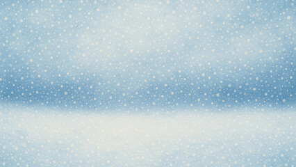 Obraz premium Oil painting of falling snow in traditional Japanese colors asagi, mizu-asagi, and byakugun, pointillism-style winter background illustration with soft blue and white gradient