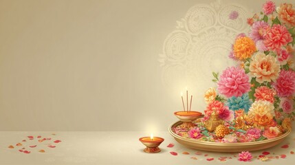 Saptami Puja Hindu banner. Navratri is a Hindu festival celebrated over nine nights, dedicated to the worship of Goddess Durga in her various forms