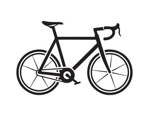 Fototapeta premium Bicycle. Icon design vector of a road bike