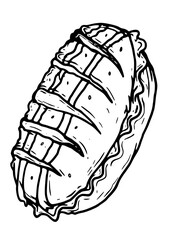 Hand holding a loaf of bread