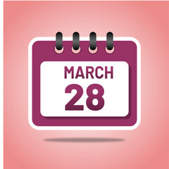 March 28 Schedule Planner Template