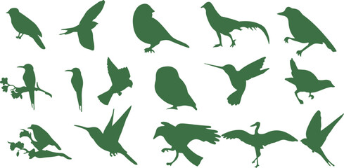 Bird silhouette vector, flying bird icon, perched bird silhouette, songbird clipart vector, bird isolated design, avian silhouette icon, nature bird vector, wild bird silhouette, bird clipart design, 