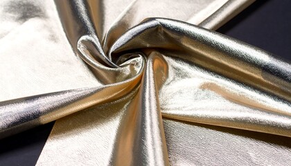 Golden fabric folds in a spiral