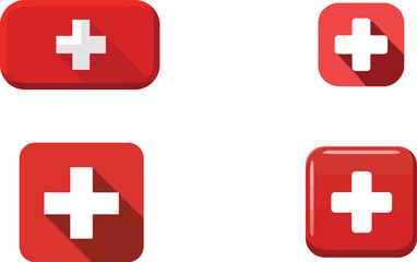 Obraz premium Red cross icons, medical theme VECTOR
