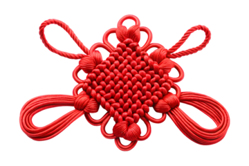 Beautiful Chinese knots isolated on white background