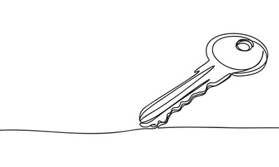Key Continuous Line Drawing
