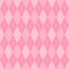 Fototapeta premium Argyle seamless pattern pastel pink color