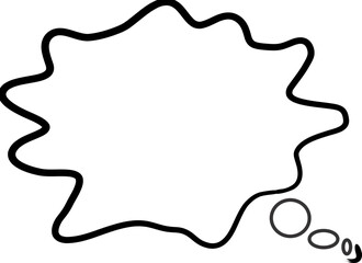 Call out chat bubble. Thought bubble. Comic book text bubble for conversation. Blank message box. Thinking bubble