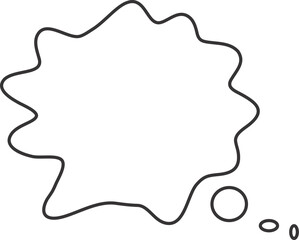 Call out chat bubble. Thought bubble. Comic book text bubble for conversation. Blank message box. Thinking bubble
