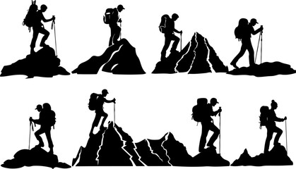 "Trailblazing Trio: Hiking in Sync"