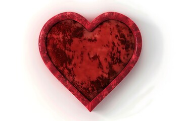 Fototapeta premium red heart on white background