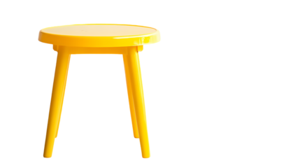 A yellow cake stand Isolated transparent on white background