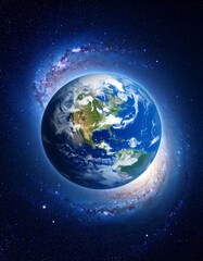 Fototapeta premium Earth, Space, Galaxy, Cosmic View