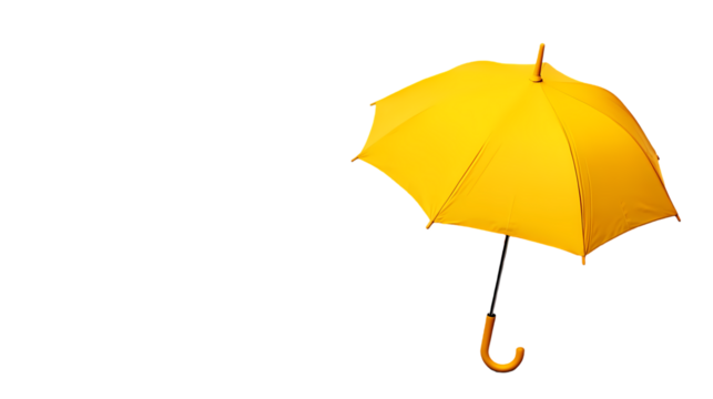 yellow umbrella Isolated transparent on white background