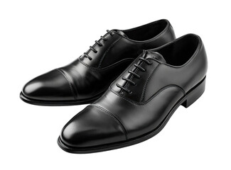 Polished black leather dress shoes (2)