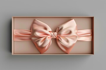bow gift box with ribbon