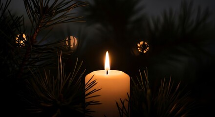Candle light flame christmas decoration holiday celebration advent bright burning wax warmth dark 100 christmas day
