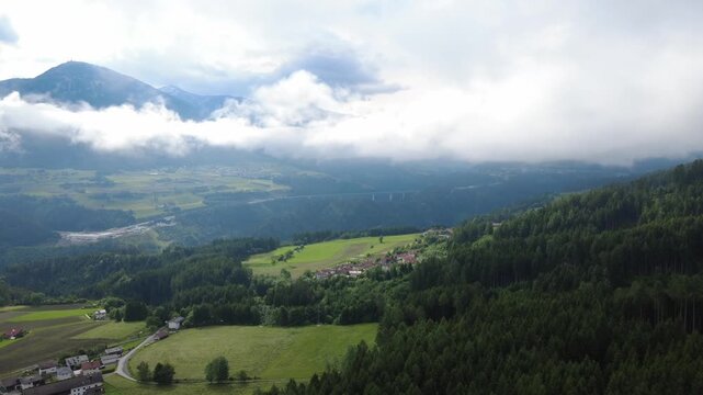 Europabr&uuml;cke Bridge with Dramatic Cloudscape &ndash; Tyrol
