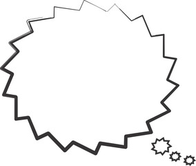 Call out chat bubble. Thought bubble. Comic book text bubble for conversation. Blank message box. Thinking bubble