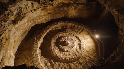 Cave art evolution  ancient paintings morph into dna helix shapes beneath changing stars