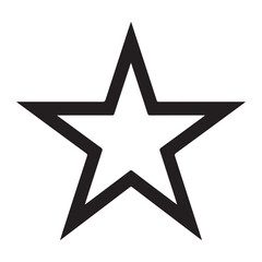 Obraz premium Simple black outline of a five pointed star