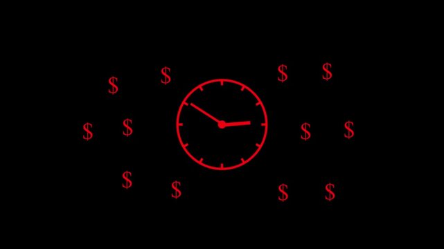 Time management concept, Time is money, work planning increases efficiency and reduces work time.