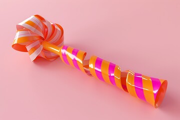 candy cane and ribbon