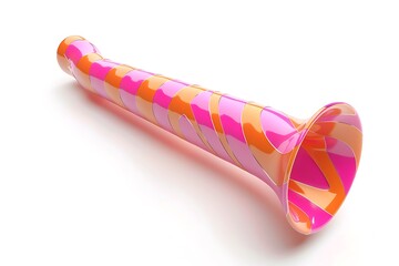 3d render of a pink and white flute