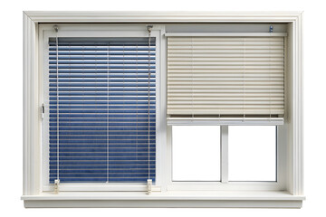 Glorious solar powered window blinds isolated on white background