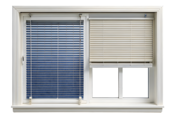 Glorious solar powered window blinds isolated on white background