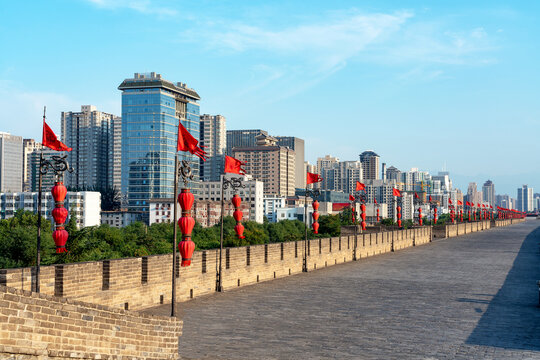 Scenery of Xi'an City Wall, China