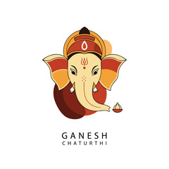 Ganesh Chaturthi Poster Design, Lord Ganesh vector illustration