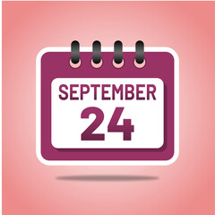 September 24 Elegant Calendar Template
