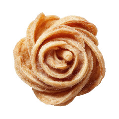 A delicate, sugared rose-shaped cookie