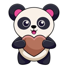 Kawaii Panda Vector Illustration