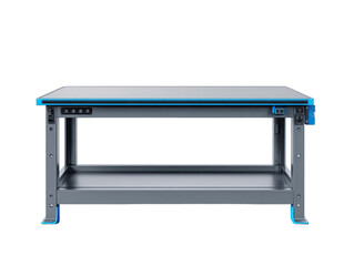 Industrial workbench, steel, sturdy, two-tiered