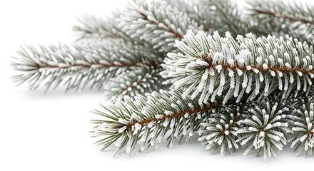 Frosted pine branch christmas winter holiday evergreen snow season festive december december frost needles christmas day