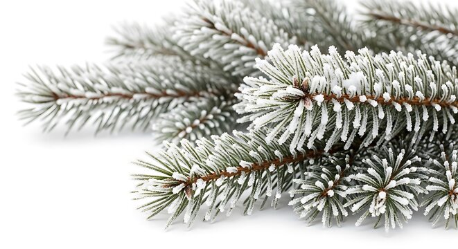 Frosted pine branch christmas winter holiday evergreen snow season festive december december frost needles christmas day