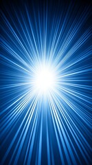Fototapeta premium Abstract Blue Burst Background with Radiant Light Rays and Sunbeam Effect for Modern Digital Design Projects and Presentations.